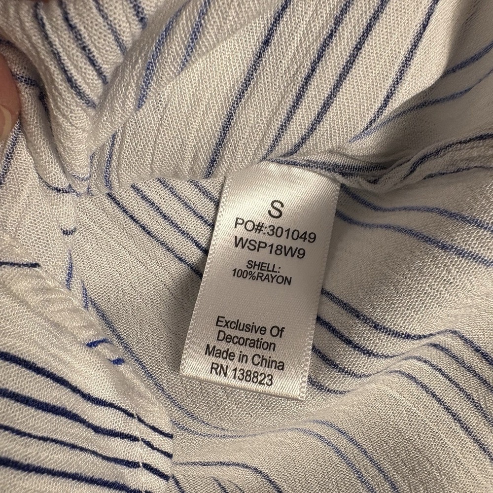 SHYANNE Striped Blouse Women's Size Small Blue Button-Up Countrycore Western Top - Picture 5 of 9